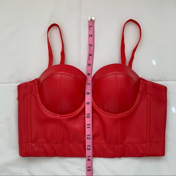 faux leather corset bustier - Picture 4 of 7